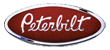 Peterbilt logo on black background